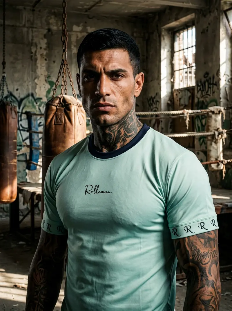 Dante | ROLLEMAN® | T-shirt | Saliegroen