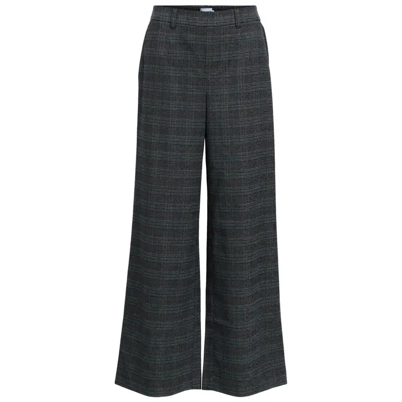 Dark Grey Melange allover geprinte wide pantalon Lisa