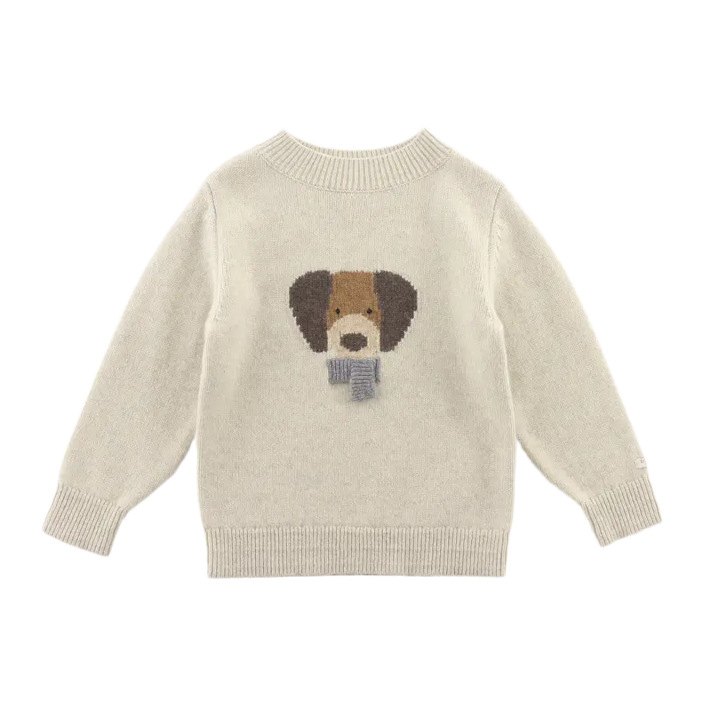 Denn Merino Wool Sweater | Dog | Arctic Ivory Melange