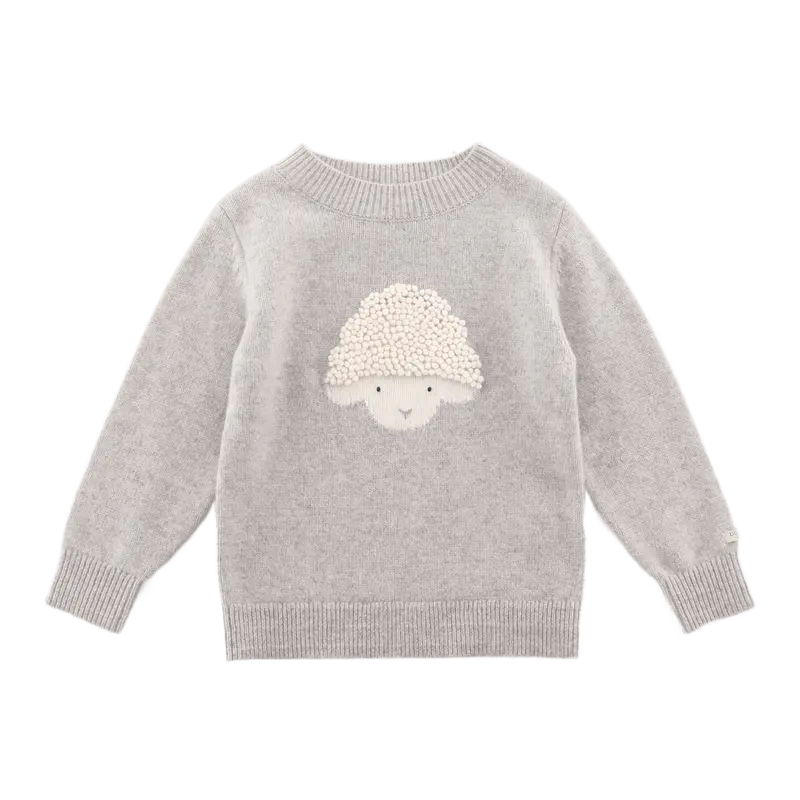 Denn Merino Wool Sweater | Lammy | Soft Grey Melange