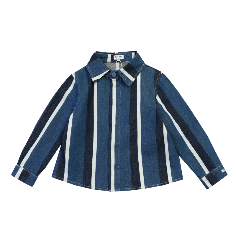 Ditmer Overshirt | Vintage Blue - White Striped