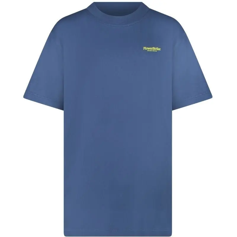 Donkerblauw backprint t-shirt Pluyo