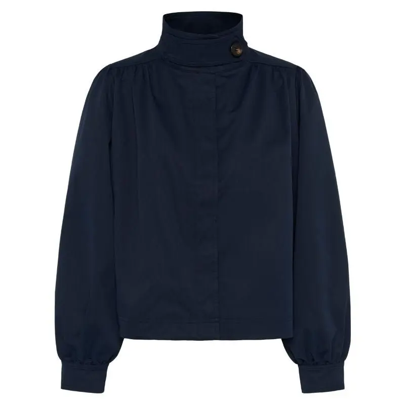 Donkerblauw cropped short jacket Olina