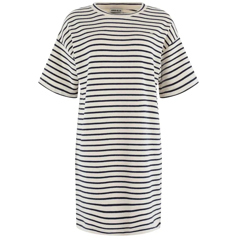 Donkerblauw gestreepte jurk Striper