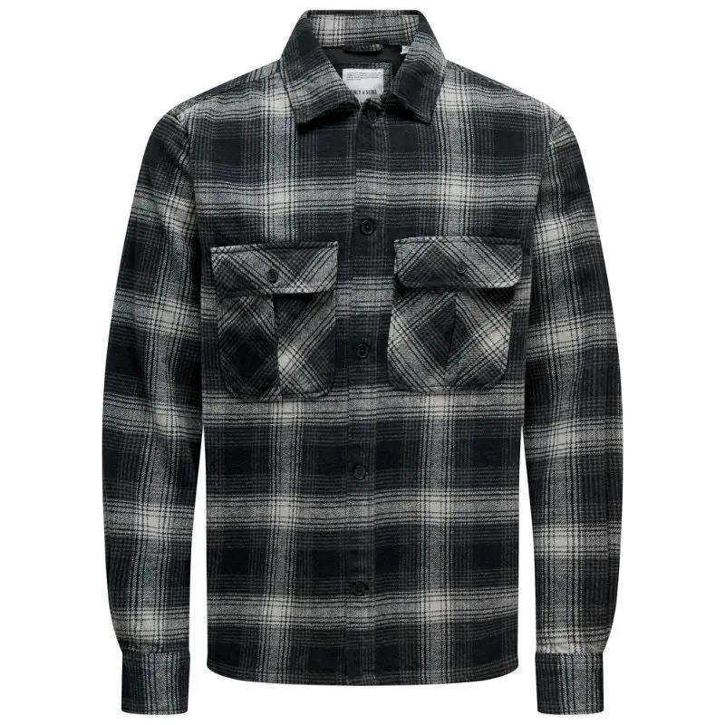 Donkerblauw over shirt Check Cedric