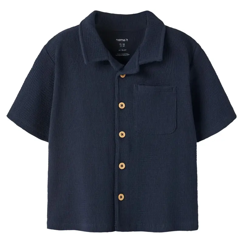 Donkerblauw regular fit shirt Harve