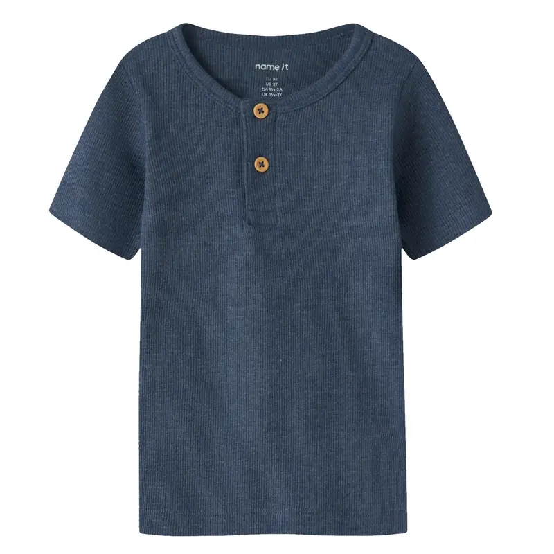 Donkerblauw regular fit t-shirt Kab