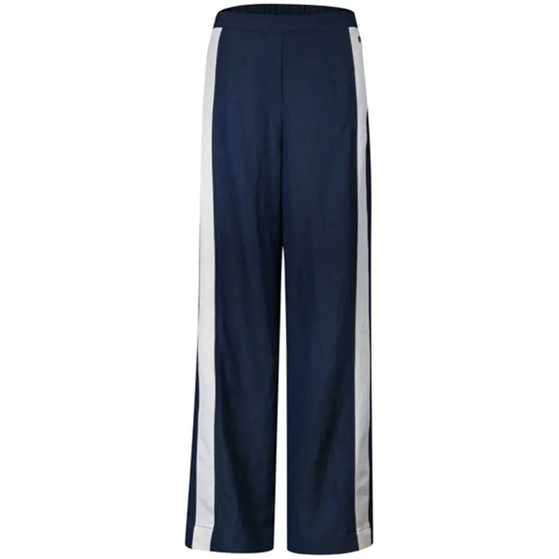 Donkerblauwe contrast pantalon 613136
