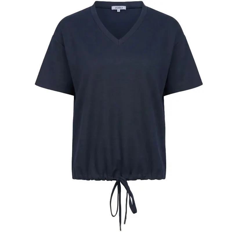 Donkerblauwe effen sweater Dylan