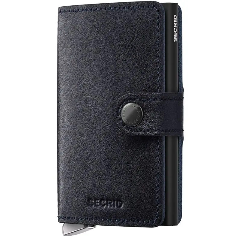 Donkerblauwe premium miniwallet Basco Ink