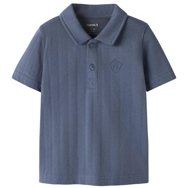 Donkerblauwe regular fit polo Fen