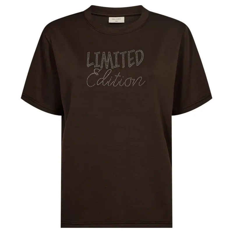 Donkerbruin rhinestones t-shirt Malak