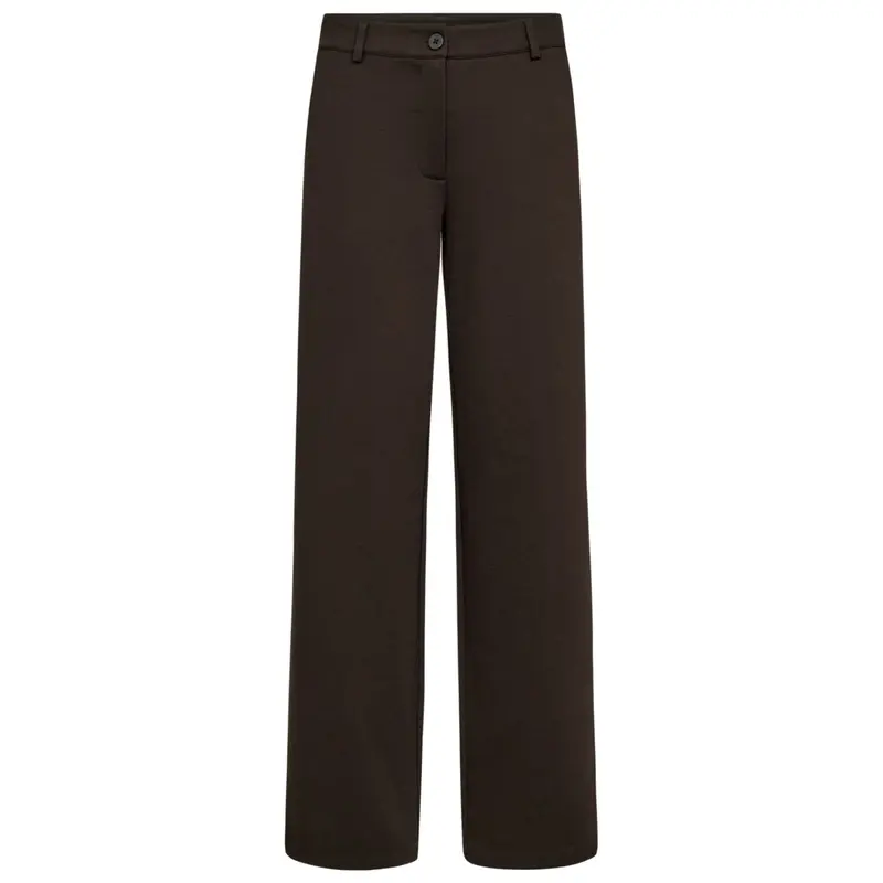 Donkerbruine wide fit pantalon Nanni