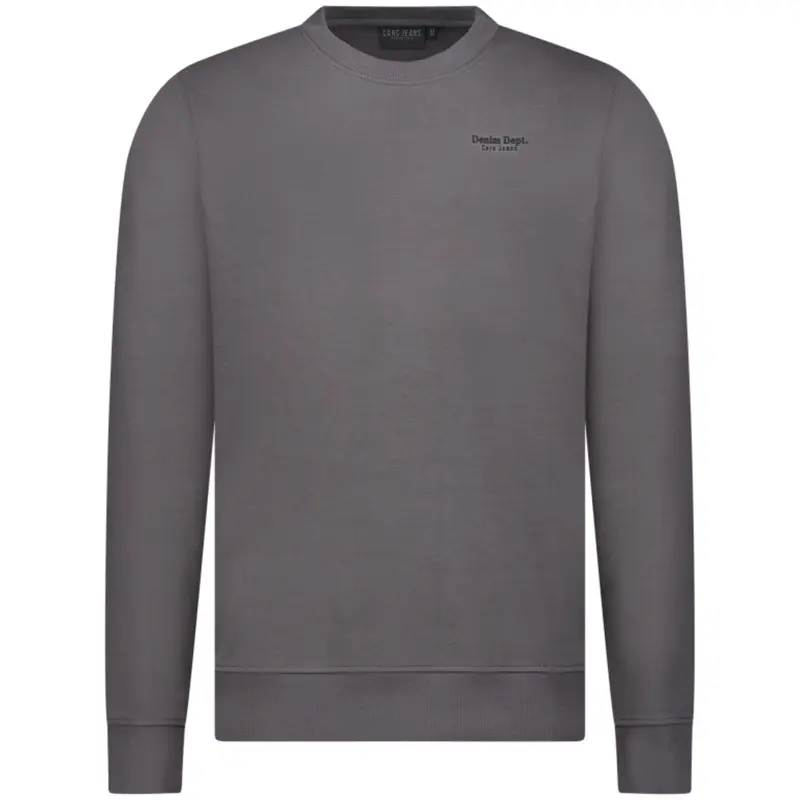 Donkergrijze backprint sweater Isaac