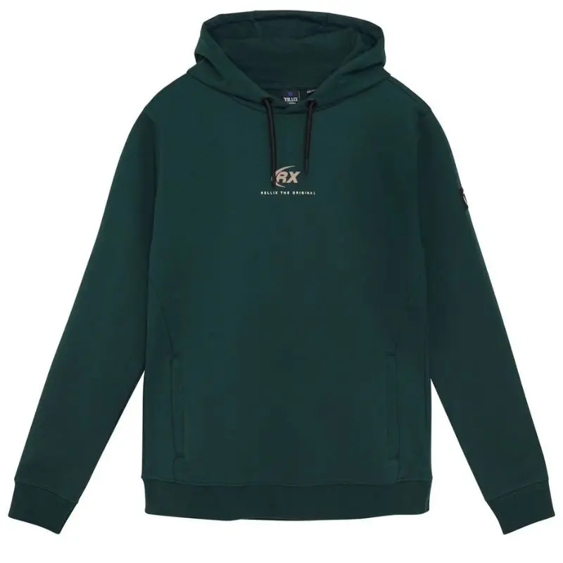 Donkergroen geprinte hoodie Rellix