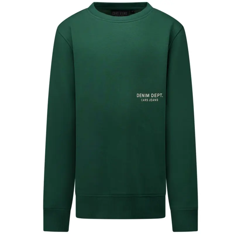 Donkergroene ronde hals sweater Bramie