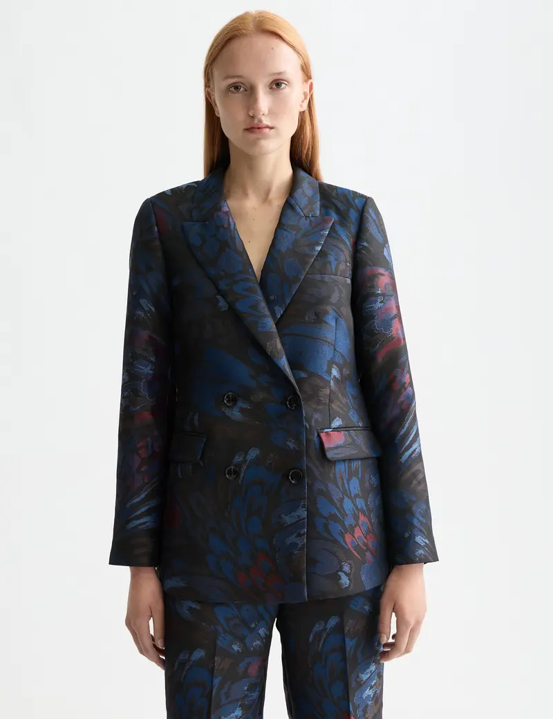 Double breasted Jacquard blazer