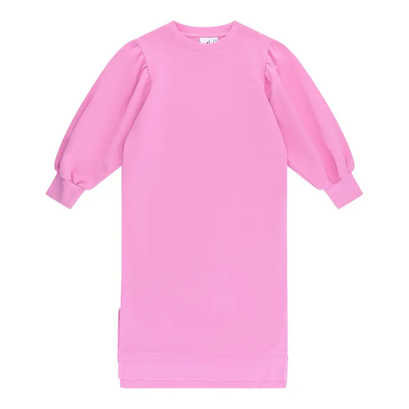 Dress Jogging Puff Sleeve Fuchsia