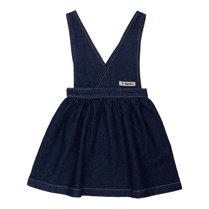 Dress Long Pinafore Chio Mid Denim Blue