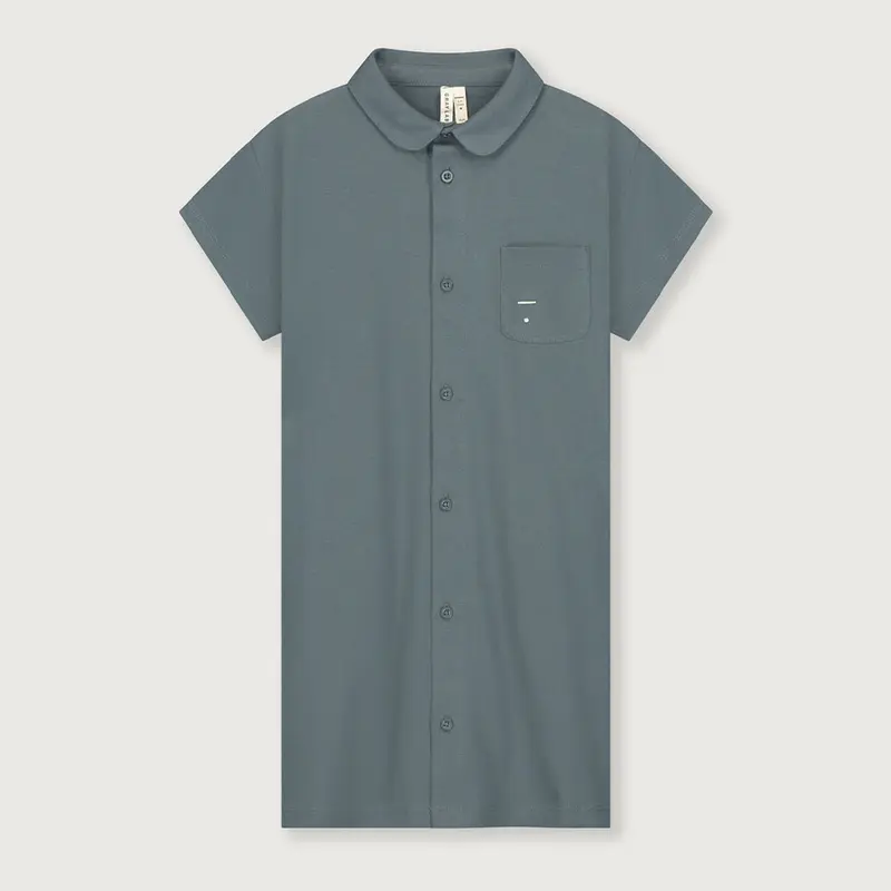 Dress Long Shirt Blue Grey