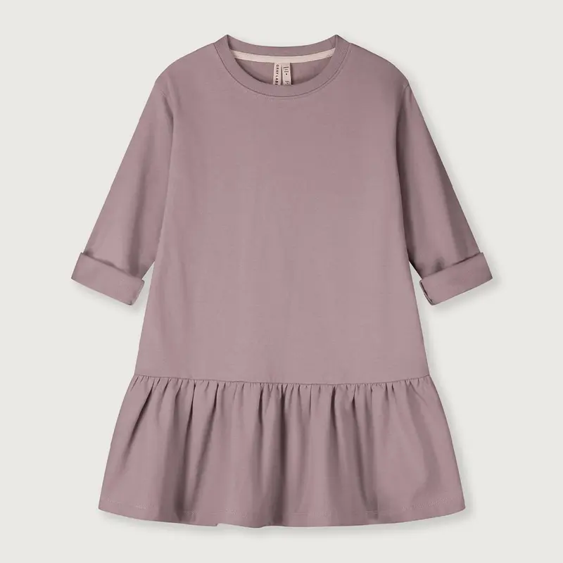 Dress Longsleeve Frill Berry