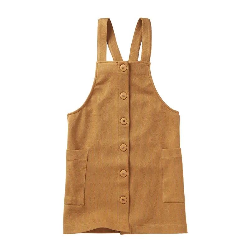 Dress Pinafore Jacquard Ochre