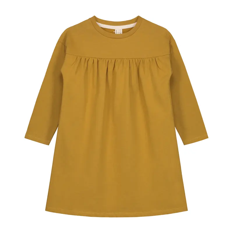 Dress Pleated Mustard