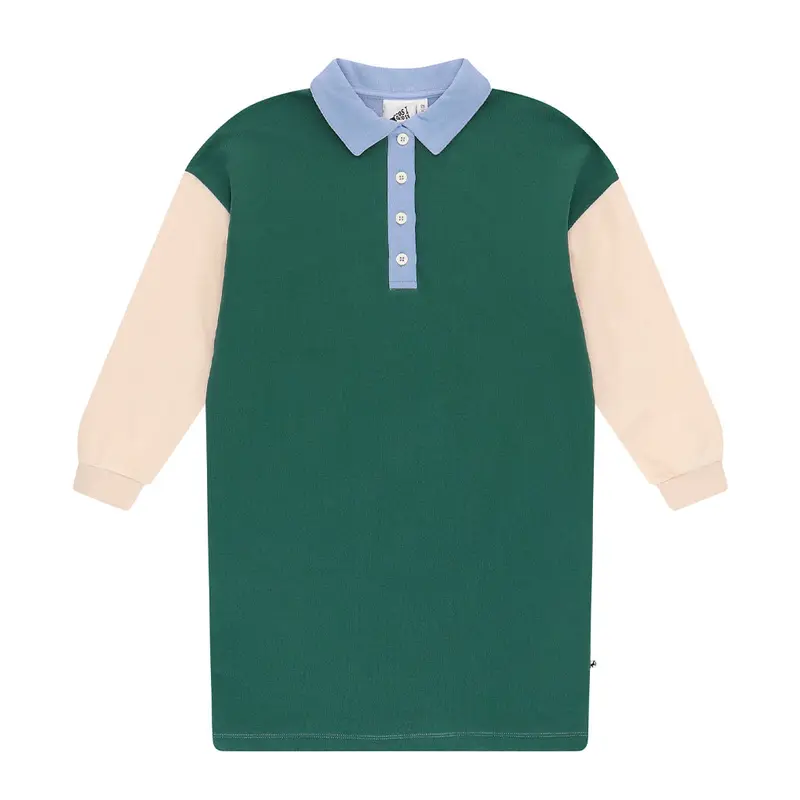 Dress Polo Colour Block Green Offwhite Blue