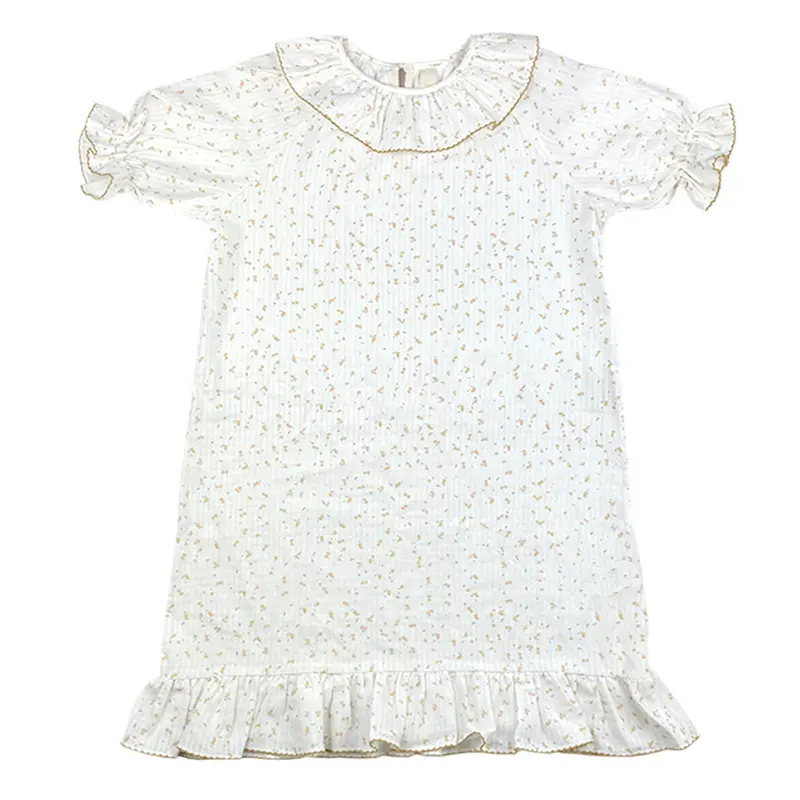 Dress Serker Mustard Flowers