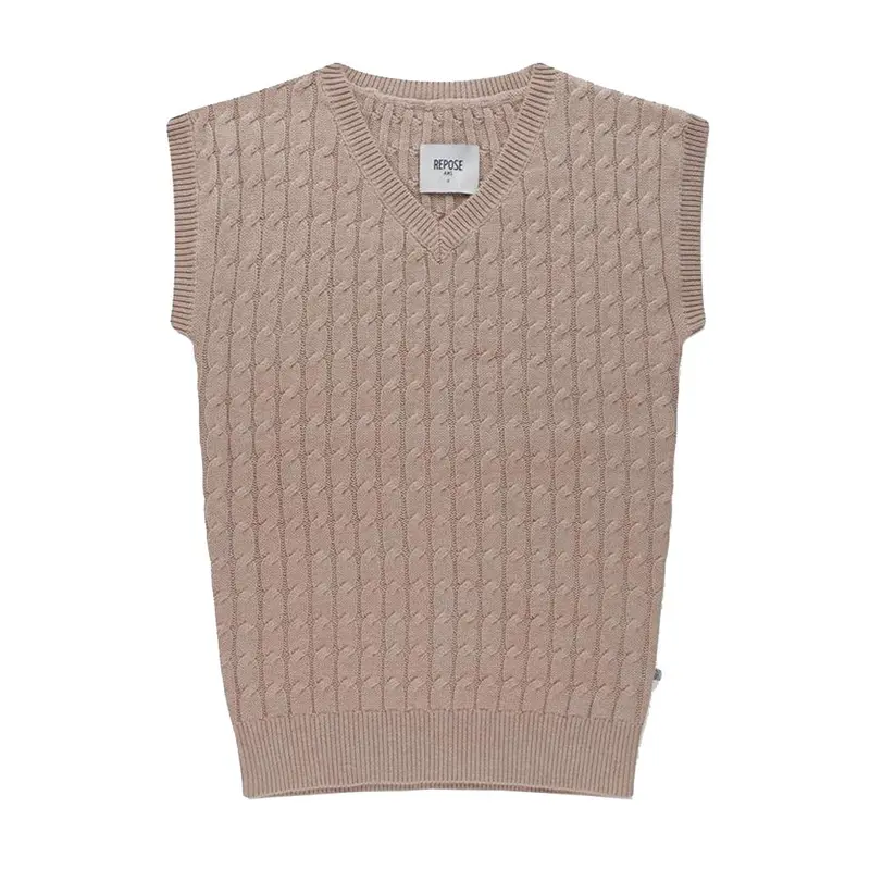 Dress V-Shaped Warm Sand - Sample