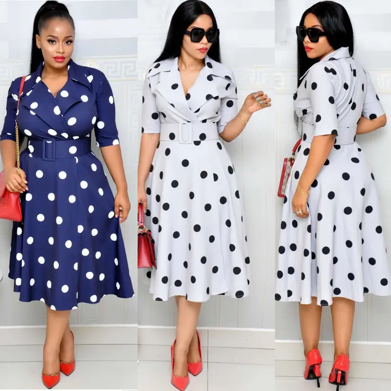 Dress with a suit collar
