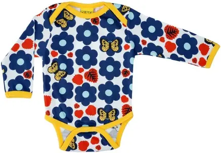 Duns Sweden Body Romper Flowers Blue