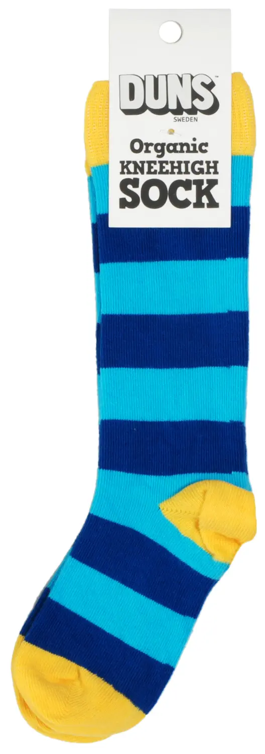 Duns Sweden Kneesocks Striped Blue/Turquoise