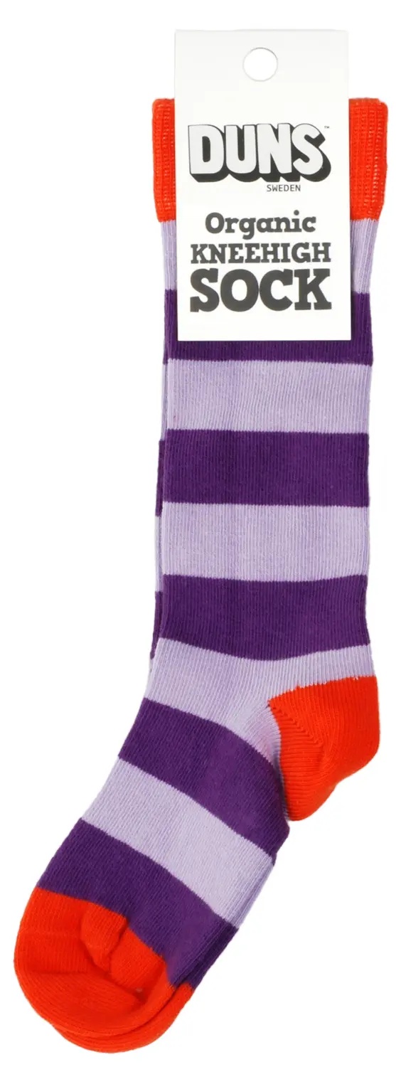 Duns Sweden Kneesocks Striped Purple Lavender
