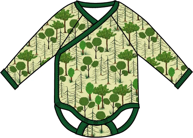 Duns Sweden - Wrap Body Enchanted Forest Kimono/Overslag Romper