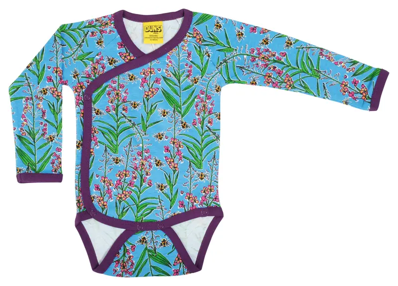 Duns Sweden - Wrap Body Willowherb Blue Kimono/Overslag Romper