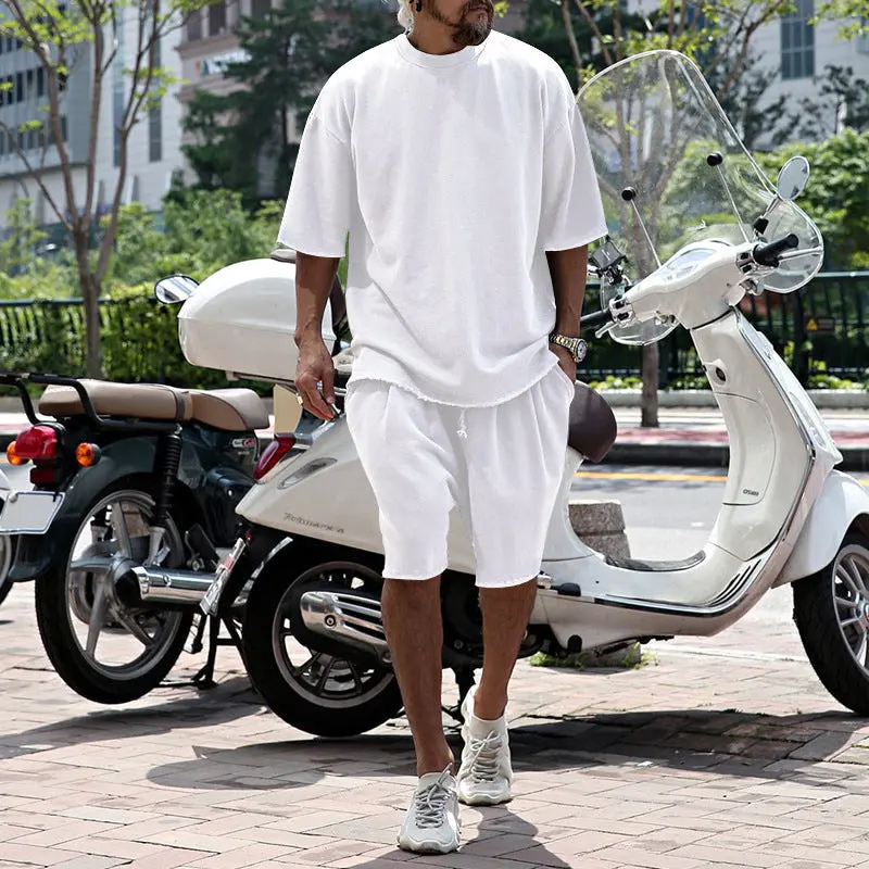 Eamon - lässiges Oversize T-Shirt- und Shorts-Set