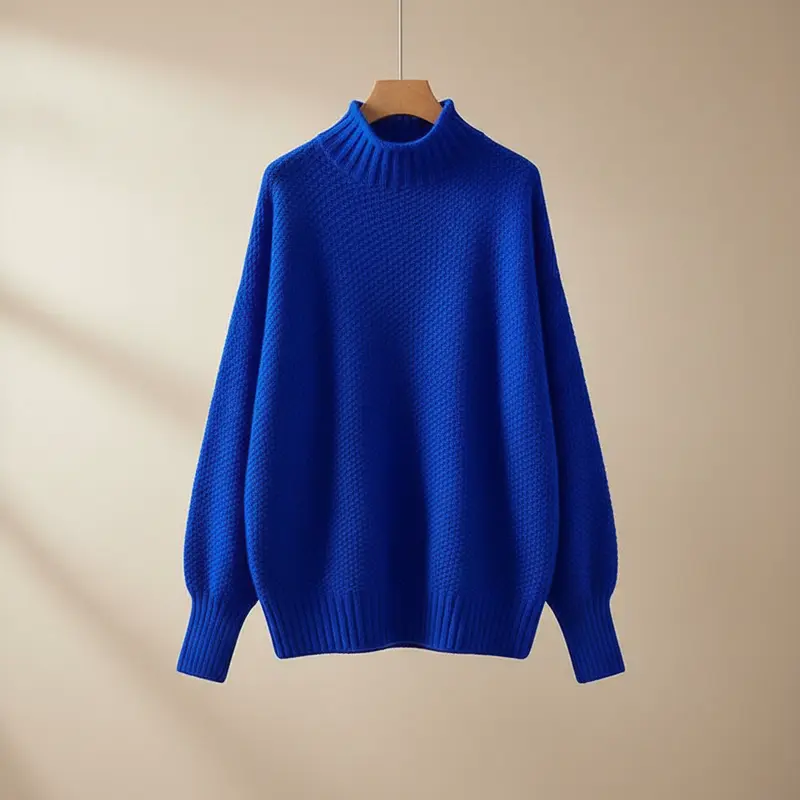 Edelma | Damen Strickpullover mit Stehkragen