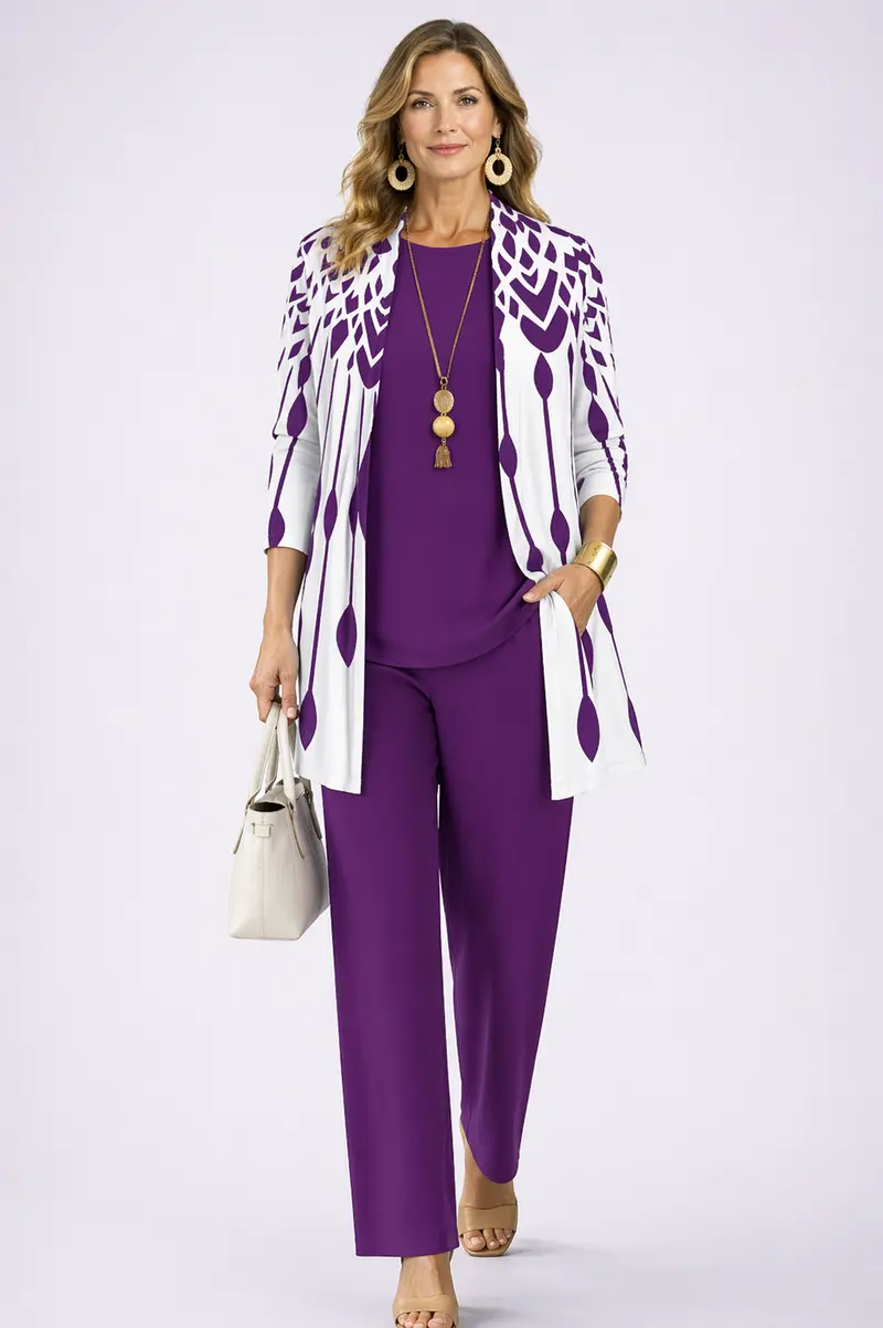 Elaine | Elegantes 3-teiliges Casual-Set