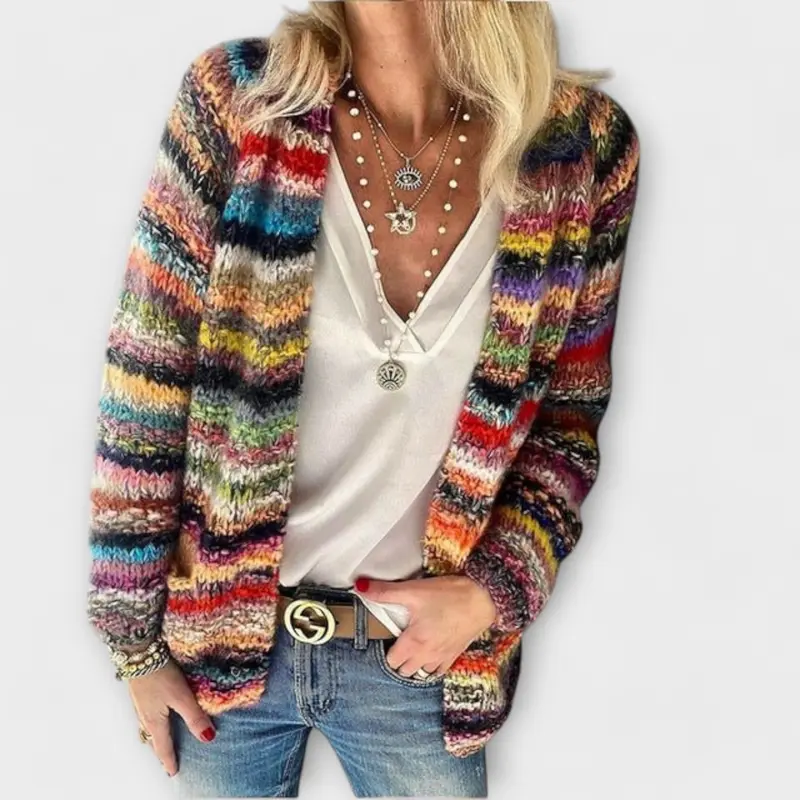 Eldwine | Damen Bunte Strickjacke Offen
