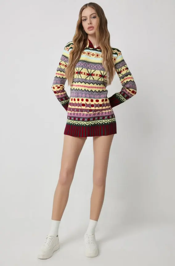 Elena | Kuscheliger Kapuzenpullover mit Muster