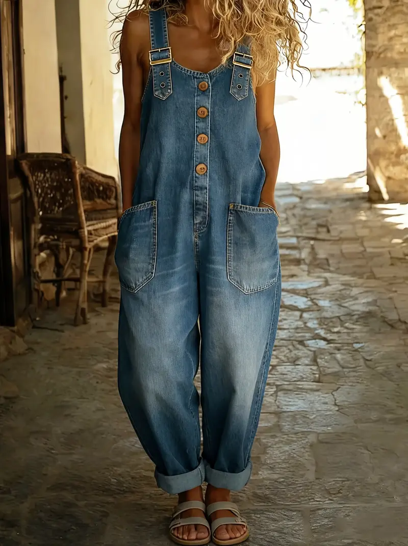 Elinrae - Weit geschnittener Jumpsuit mit Soft-Touch