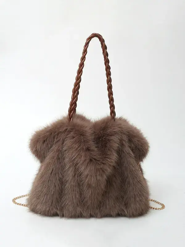 Elisa | Vielseitige Velours-Schultertasche