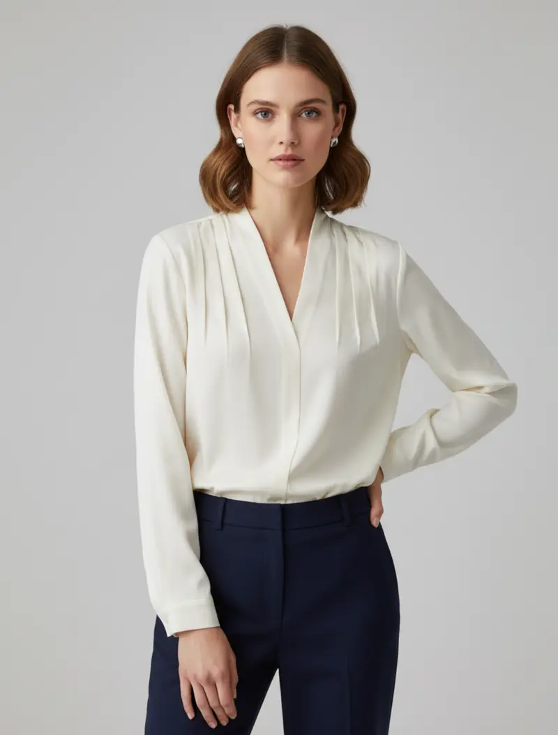 Elke | Damen Bluse mit Puffärmeln und Tailliertem Schnitt
