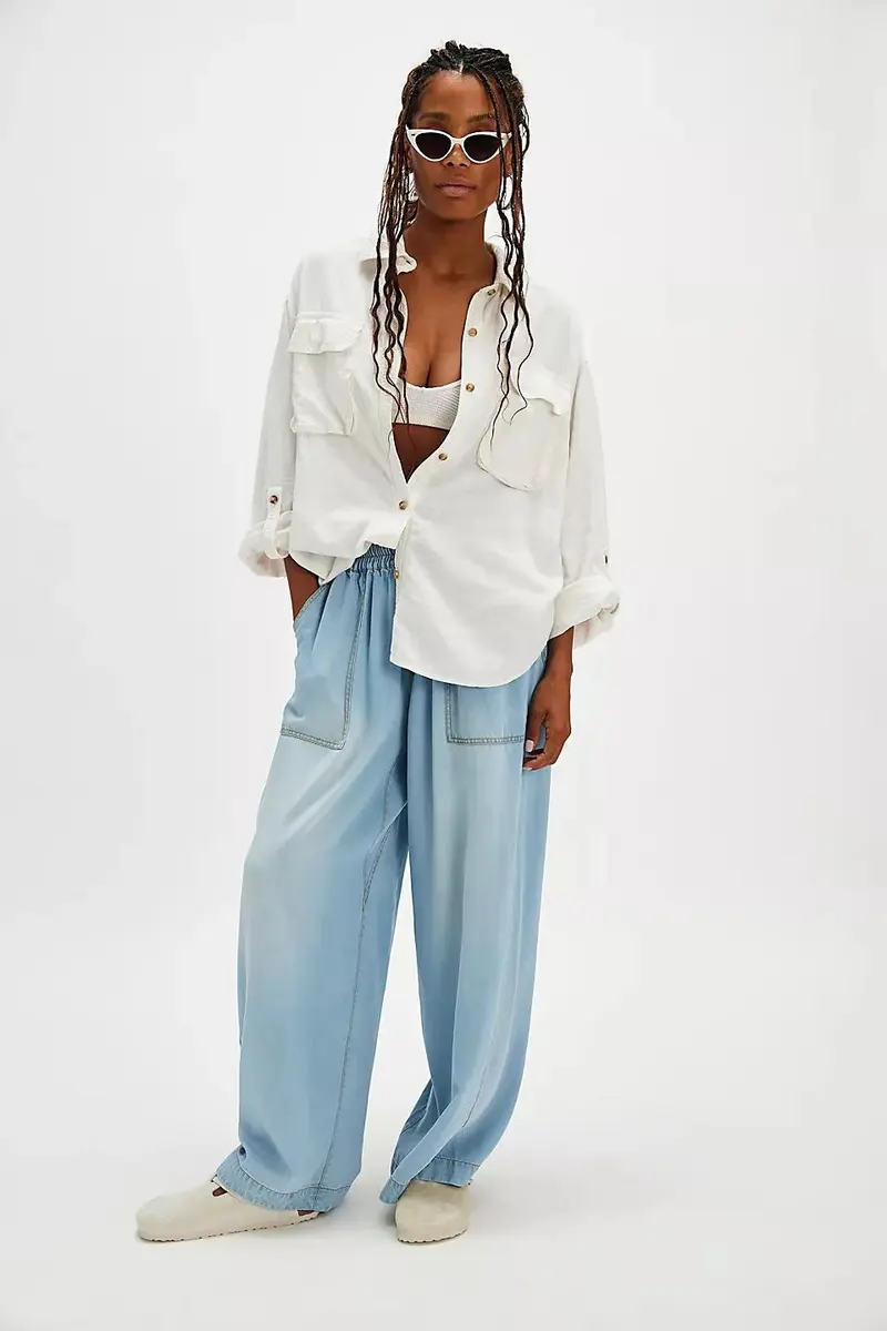 Elke | Weite Lyocell-Hose mit Kordelbund