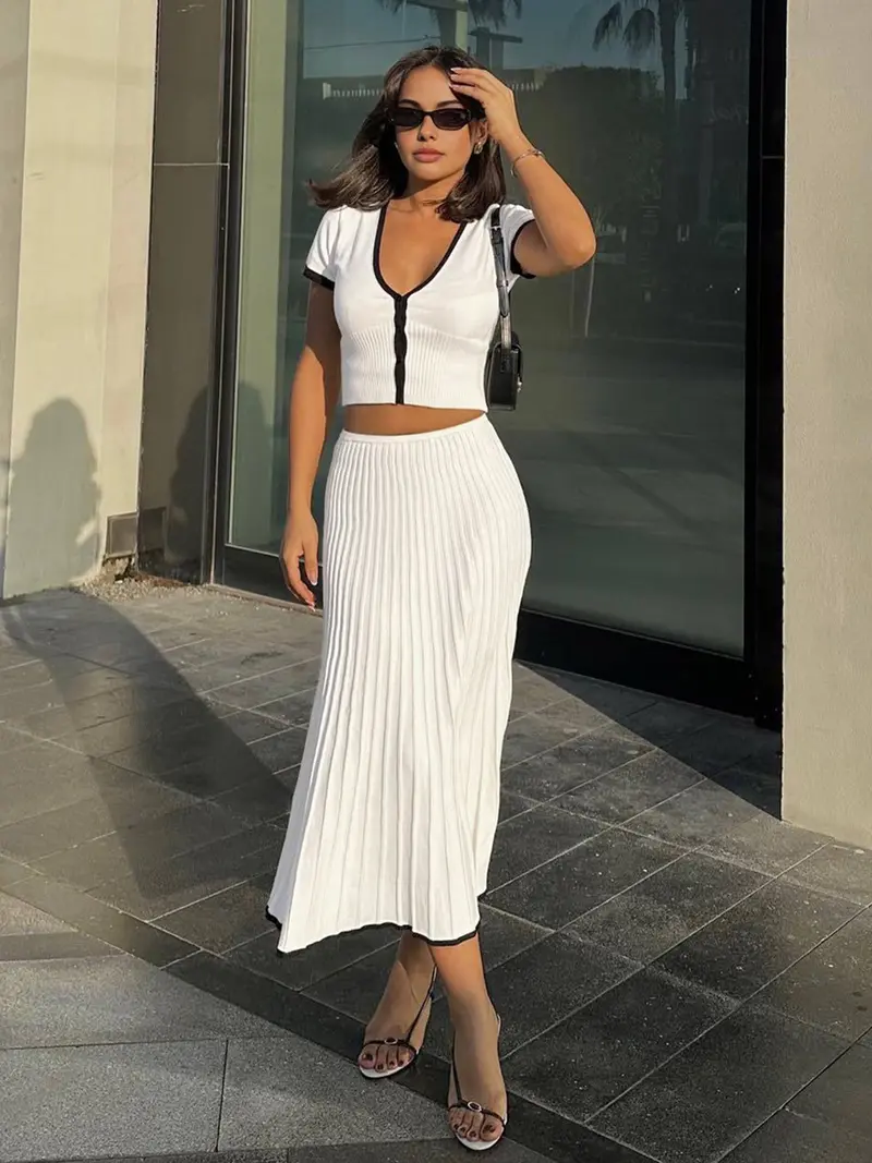 Ella | Modisches Strick Set Damen Elegant