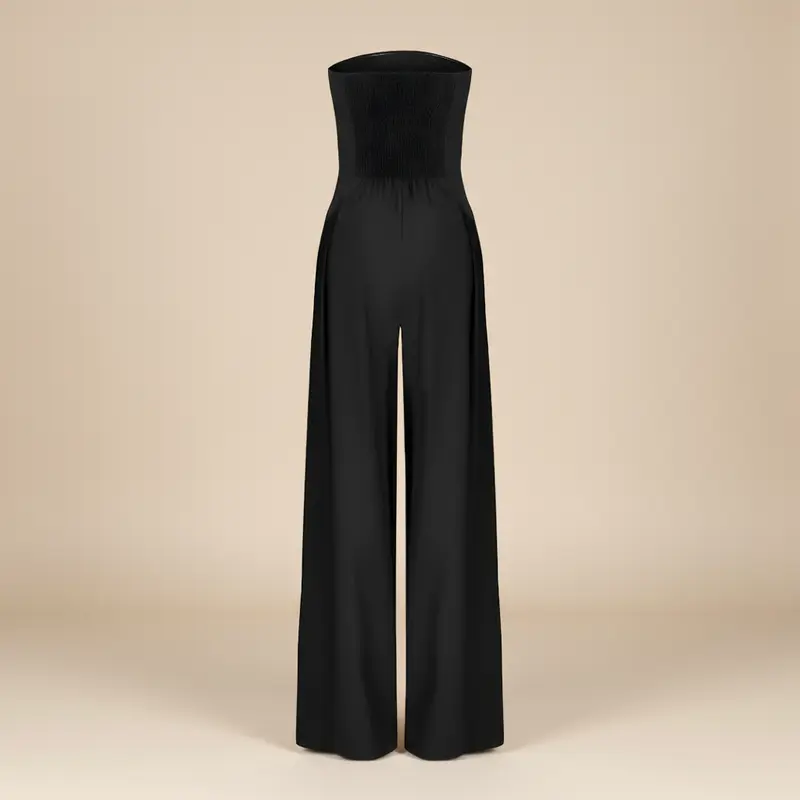 Ella | Trägerlos Weites Bein Jumpsuit