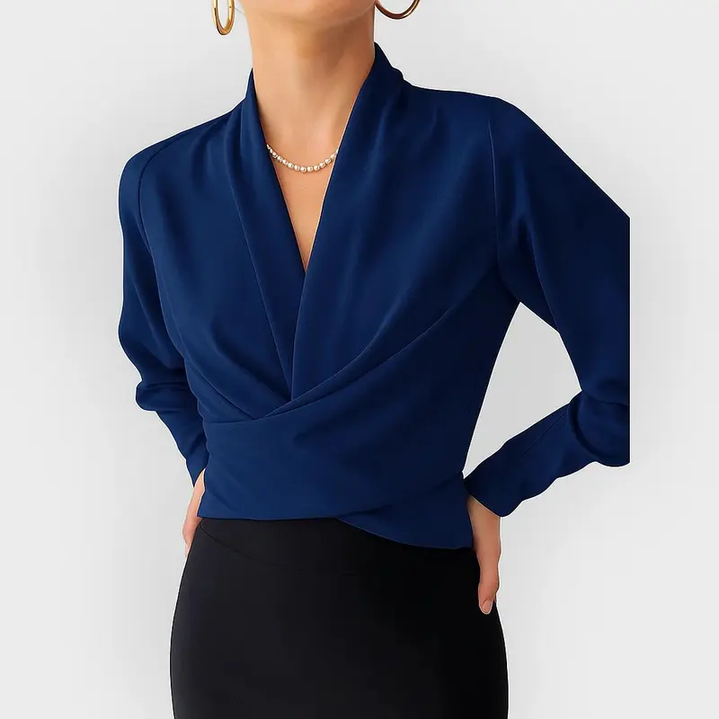 Ellie | Wickel V-Ausschnitt Bluse