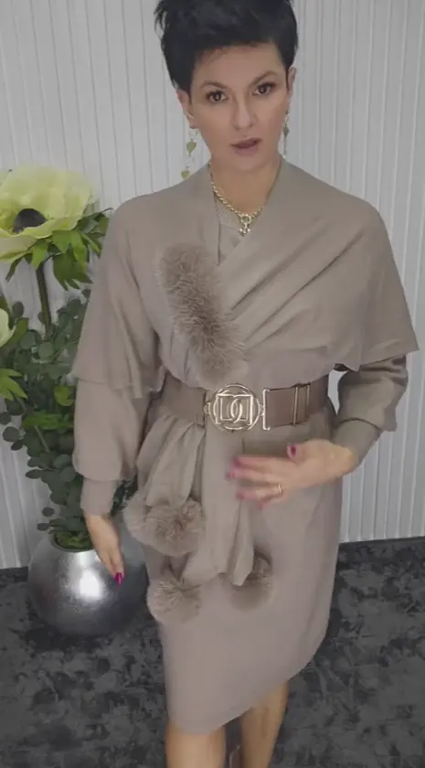 Elsabeth | Schickes Midikleid mit dekorativem Gürtel