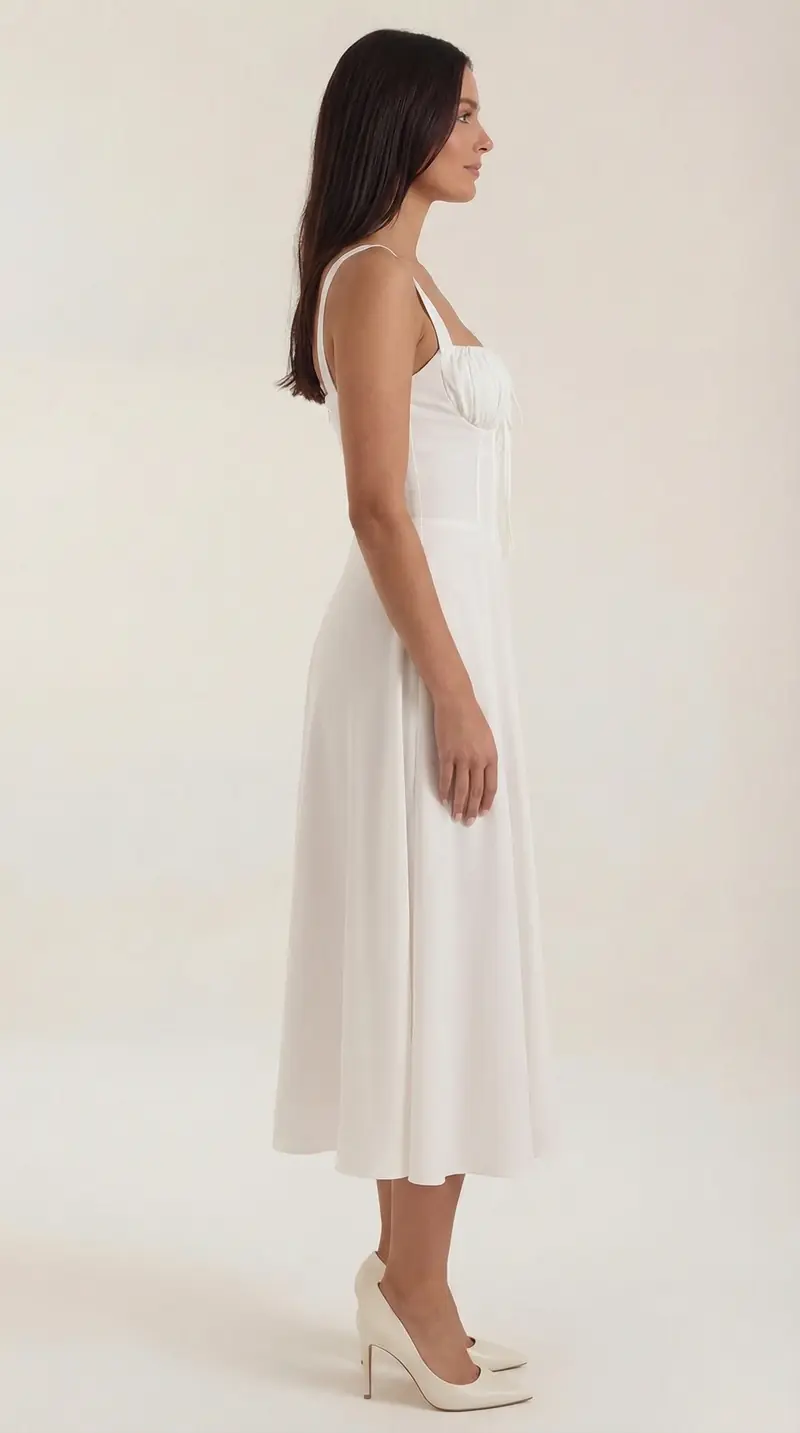 Elvira | Midikleid mit Schnürung